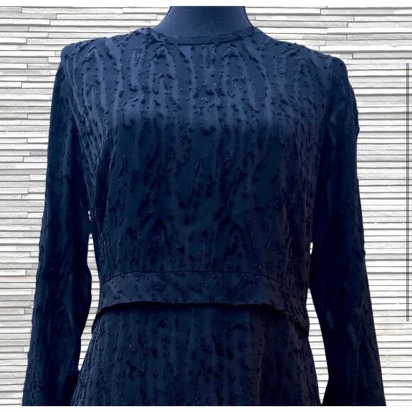 Catherine Malandrino Black Textured Dress Size 8 - Picture 3 of 5